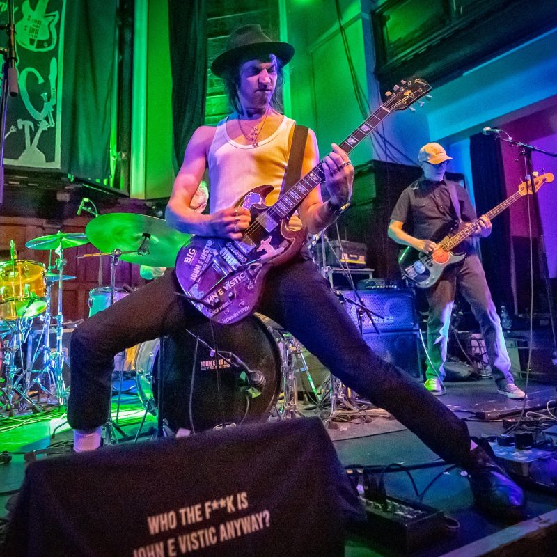 John E Vistic supporting Mudhoney on stage at Saint Luke's Glasgow 29/09/2024  
photographer Campbell Skinner